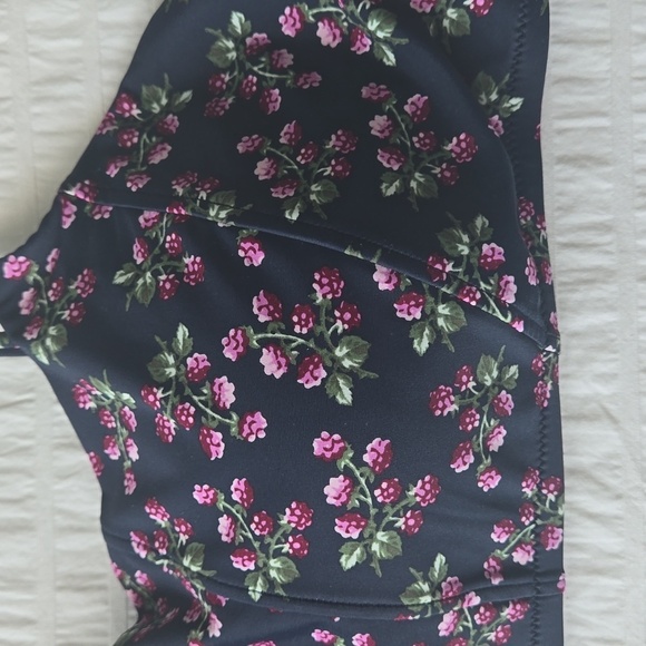 NWT*J CREW Topstitched scoopneck bikini top navy twilight berry womens 3X #BE725 - Picture 3 of 12